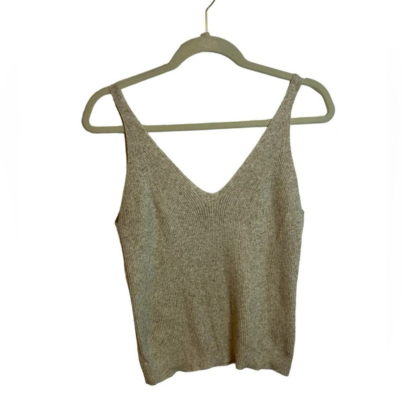 ONLY OATMEAL KNIT SWEATER TANK - Picture 1 of 6